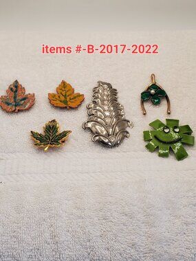 6 Brooches, items # B-2017-2022, wt. 92 grams.